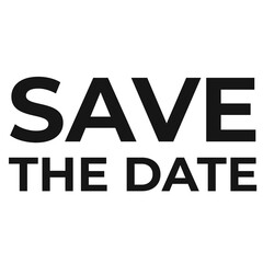 Save the date text banner