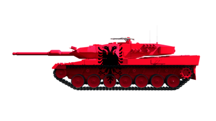 tanks painted with flag