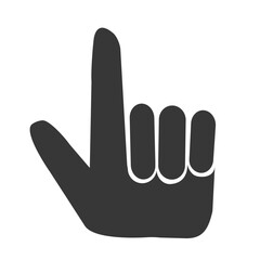 人差し指　ポイント　ジェスチャー　シルエット