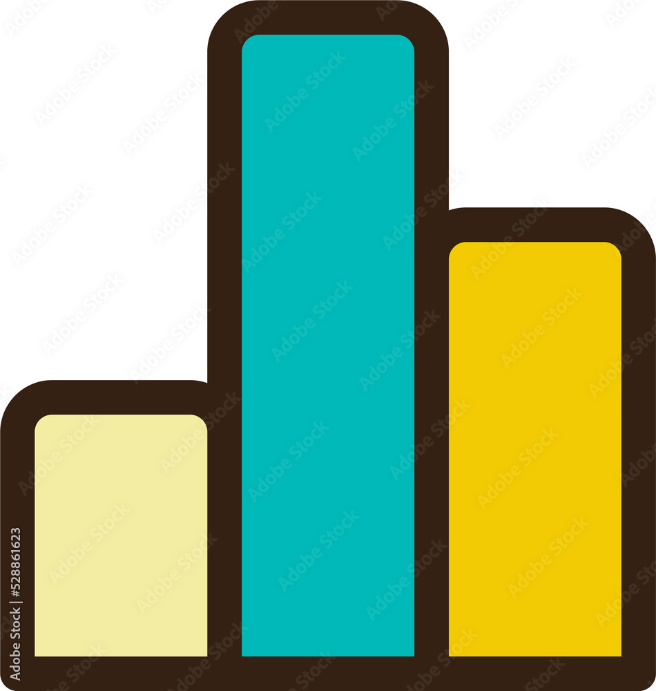 Poster Column graph RGB color ui icon. Bar chart. Math lesson. Simple filled line element. GUI, UX design for mobile app. Vector isolated pictogram