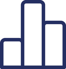 Column graph pixel perfect linear ui icon. Bar chart. Math lesson. Data visualization. GUI, UX design. Outline isolated user interface element for app and web. Editable stroke. Arial font used