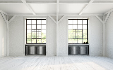 living room empty open interior.