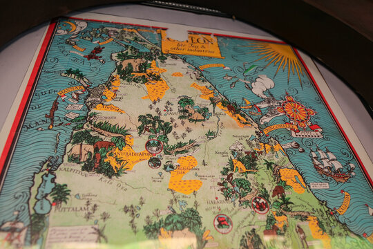 sri lanka, ella, 2020. ancient map of ceylon island location animal habitat