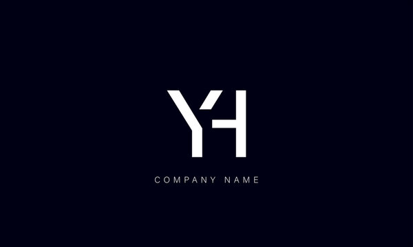 HY, YH Abstract Letters Logo Monogram