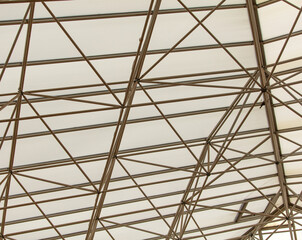 Obraz premium Metal frame on the ceiling of the building