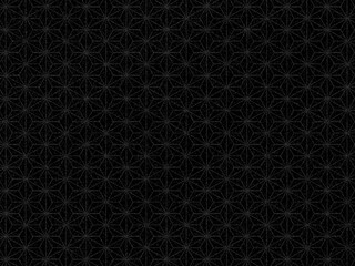 黒い和柄背景　麻の葉文様