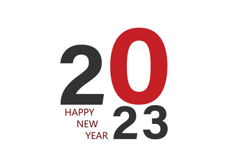 Happy New Year 2023 Design Template. Modern Design for Calendar, Invitations, Greeting Cards, Holidays Flyers or Prints.