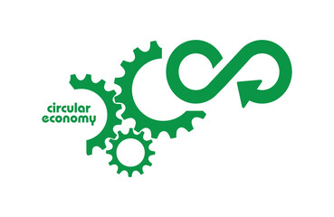 circular economy icons on white background	
