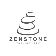 Balance Stone Logo Design, Vector Therapy Stone, Massage Stone, Hot Stone And Zenstone, Product Brand Illustration