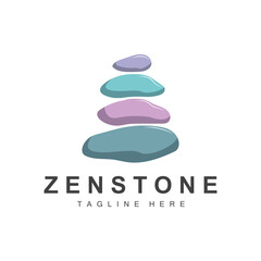 Balance Stone Logo Design, Vector Therapy Stone, Massage Stone, Hot Stone And Zenstone, Product Brand Illustration