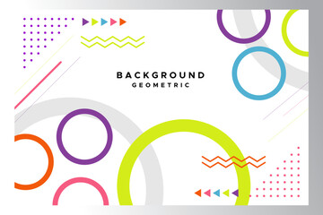 Simple modern white circle memphis style background 