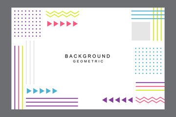 Simple modern white memphis style background 