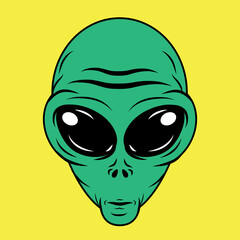 Green Alien Head