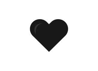 Heart Icon Vector. Perfect Love symbol. Valentine's Day sign, emblem isolated on white background with shadow, Flat style for graphic and web design.