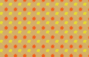 イチョウ　紅葉　背景素材