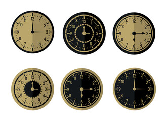 clock vector design illustrated isolated on white background 