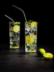 Lemon Mint mojito- a summer refreshing drink with soda and infused flavours of lime and mint.