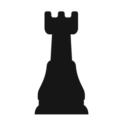 Rook chess icon. Boat chess sign. Rook chess