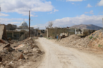 Destruction in the capital Damascus - Syria