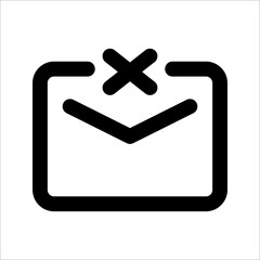 email vector line icon, on a white background.