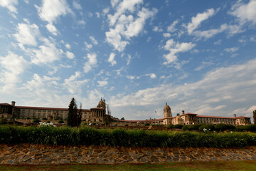 Fototapeta na wymiar Union Buildings, the seat of, the South African Government with a cloudy sky, Pretoria