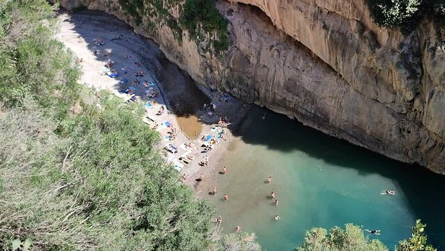 Furore - Panoramica della spiaggia dal sentiero di Via Antonello da Capua
