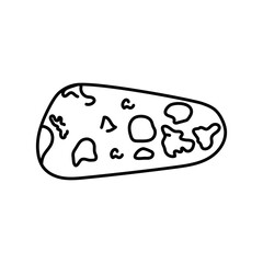 Opal color line icon. Precious stones.