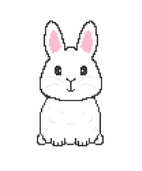   Cute Rabbit Illustration by Pixel Art
