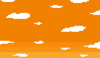 Pixel Art Evening Sky Background