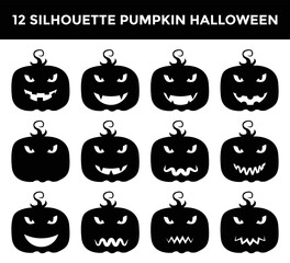 pumpkin halloween silhouette element design