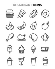 Outline Food and Beverages Icons