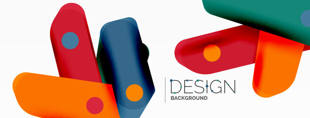 Creative geometric wallpaper. Minimal abstract background. Color bright overlapping lines composition vector illustration for wallpaper banner background or landing page