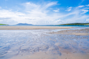 Luskentyre Sands beach on the Isle of Harris, Scotland, UK