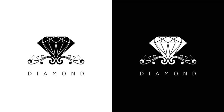 Modern and luxury diamond logo design