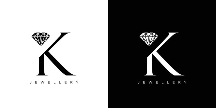 Diamond King logo design with initial K is modern and luxurious