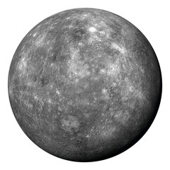 planet Mercury, smallest planet of the solar system isolated