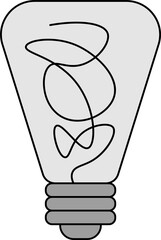 lightbulb design illustration isolated on transparent background