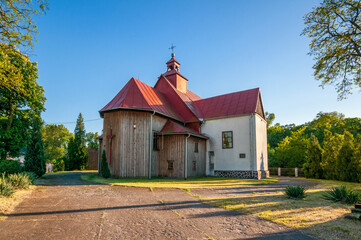 Fototapeta premium Church of Saint Jacob the Apostle in Golina, town in Konin County, Greater Poland Voivodeship.