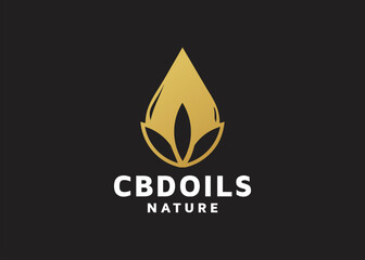 extract hemp Cbd oil cannabis marijuana icon logo design symbol label for medical skin care product beauty salon hair restaurant recipe 
