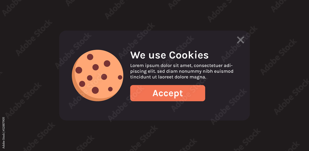 Poster protection of personal data information cookie and internet web page we use cookies policy concept f