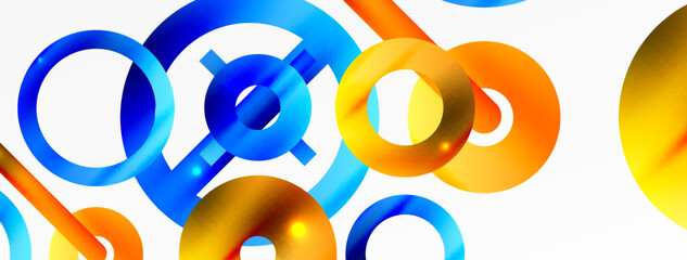 Circle composition abstract background. Trendy techno business template for wallpaper, banner, background or landing