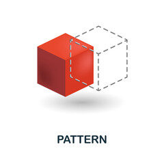 Pattern icon. 3d illustration from artificial intelligence collection. Creative Pattern 3d icon for web design, templates, infographics and more