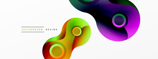 Obraz premium Circle geometric background. Abstract modern backdrop. Vector Illustration For Wallpaper, Banner, Background, Card, Book Illustration, landing page