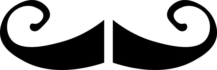 moustache icons design illustration isolated on transparent background