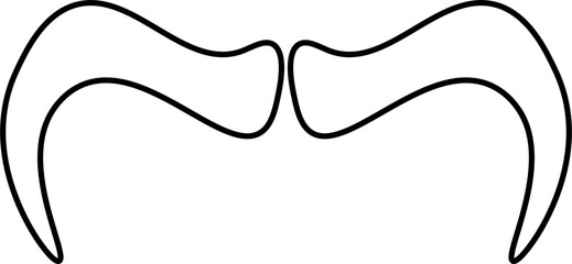 moustache icons design illustration isolated on transparent background