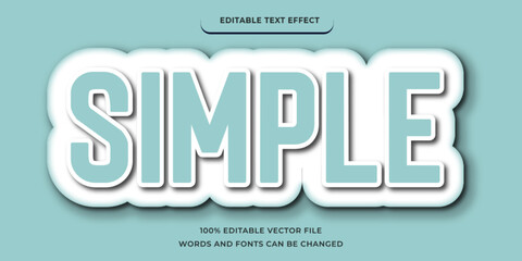 Simple text effect Clouds cute style with pink and white editable font