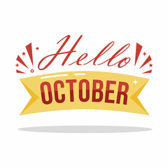 Hello october design element
