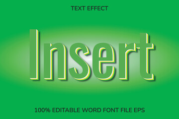 effect text green insert
