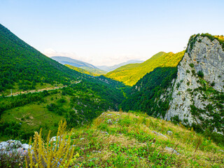 rock and sky from valley