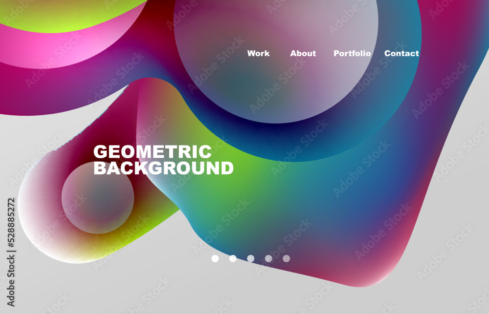 Fototapete Abstract liquid background for your landing page design. Web page for website or mobile app wallpaper